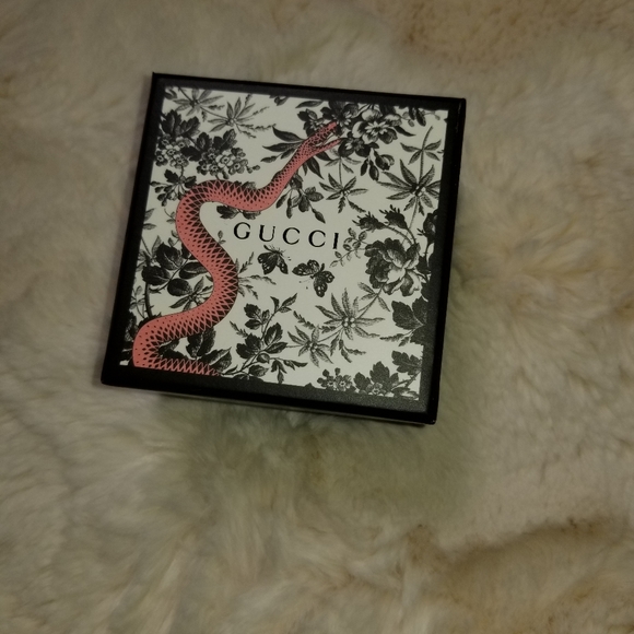 NEW GUCCI 925 Sterling Silver Love Britt Double G Heart Drop Earrings w/Box - Picture 4 of 4